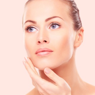 Neck lift plastic surgery - female face